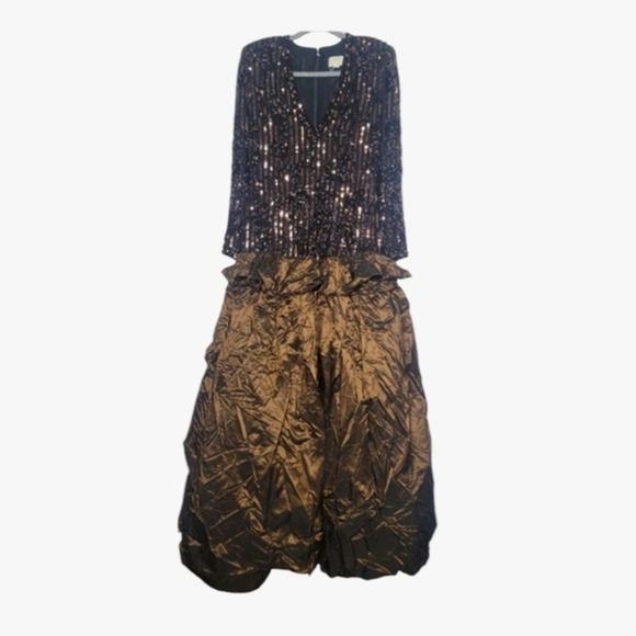 NWT Vintage Victoria Royal Ltd Sequin Beaded Ball Gown Acetate Netted Skirt 8 - Picture 1 of 16